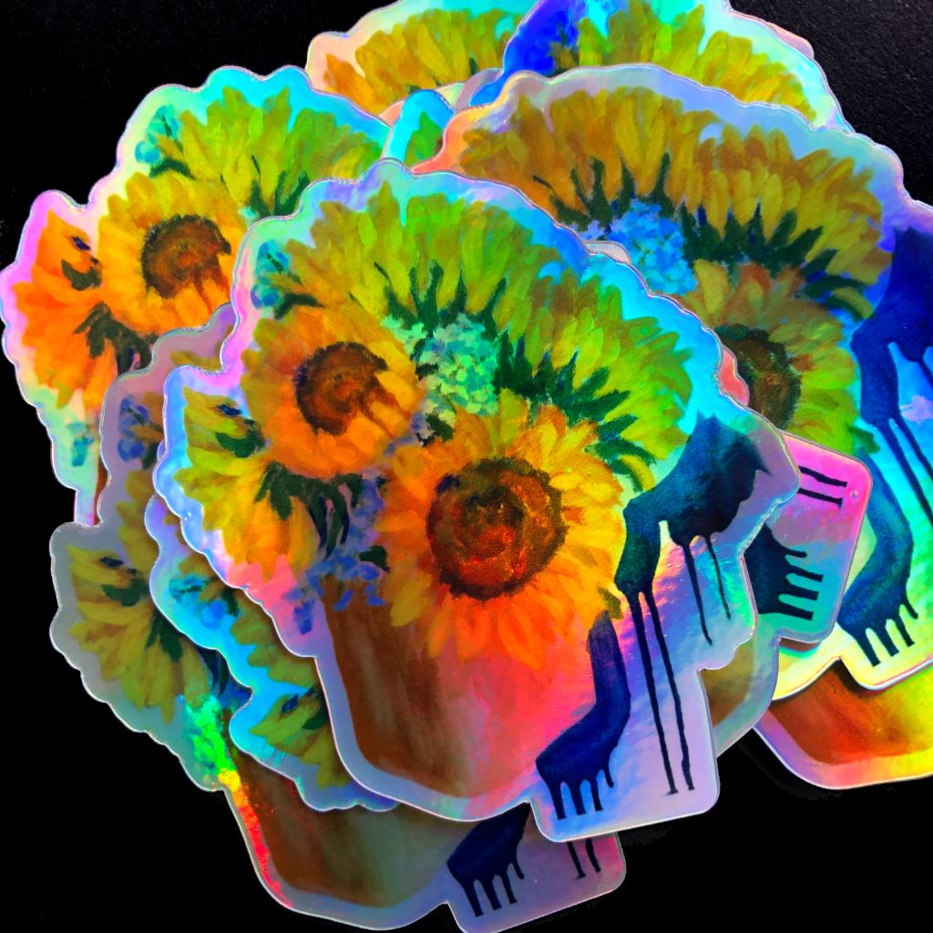 Holographic Sunflower Sticker