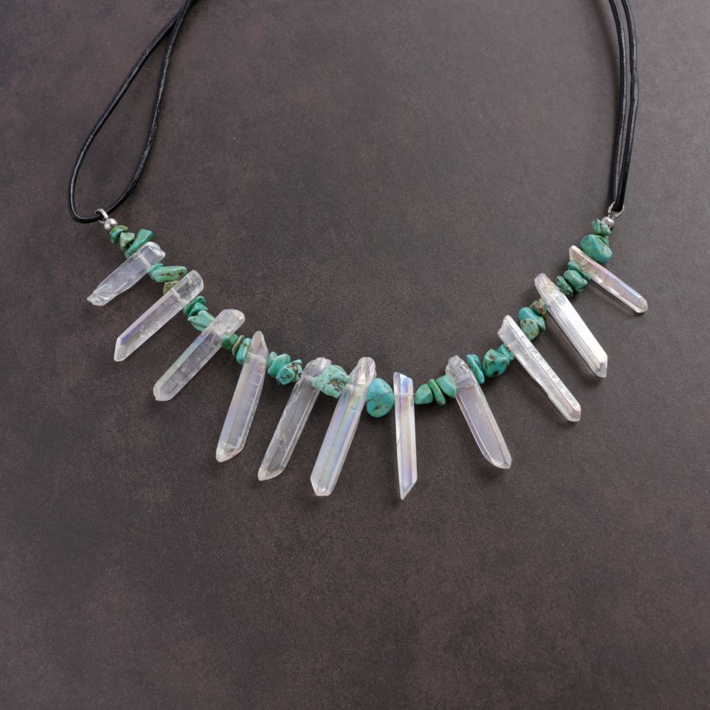 Turquoise and Quartz Necklace