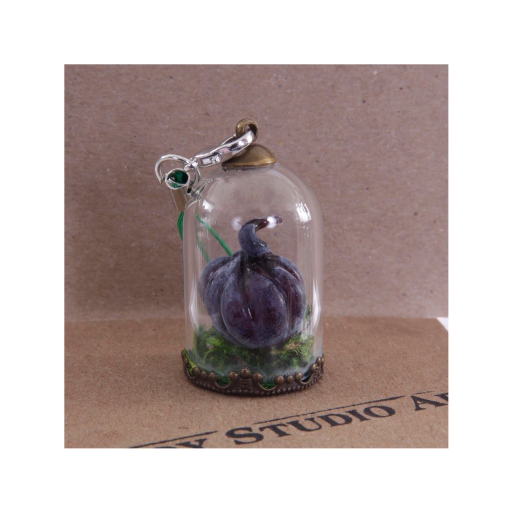 Glass Pumpkin Garden Keychain