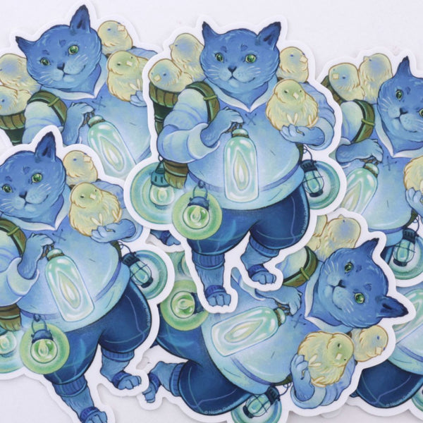 Blue Cat Guide Vinyl Sticker