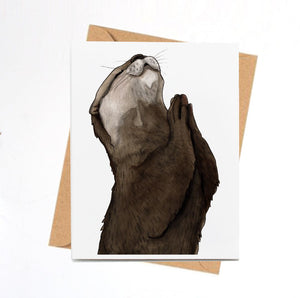 Thankful Otter Note Card
