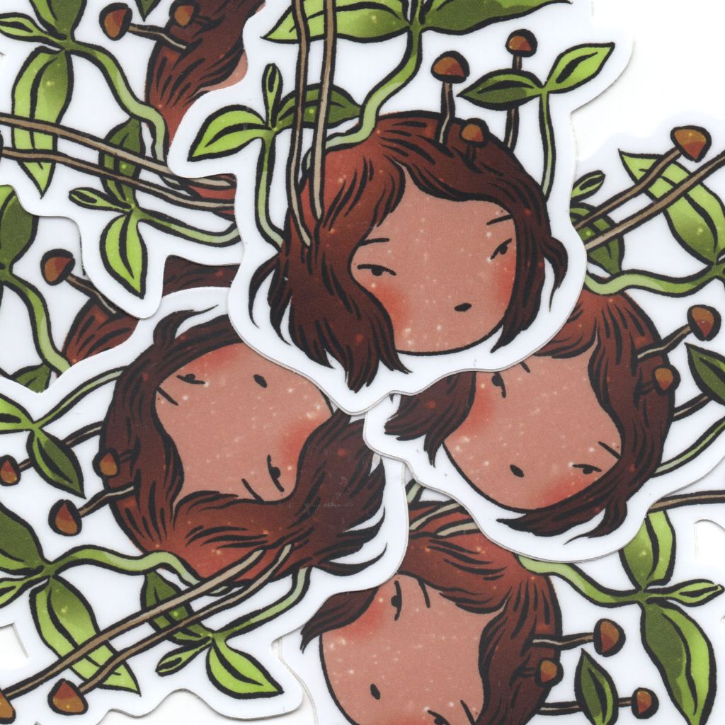 Sprout Little Seedling Girl Sticker