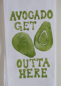 Avocado Hand Printed Dishtowel