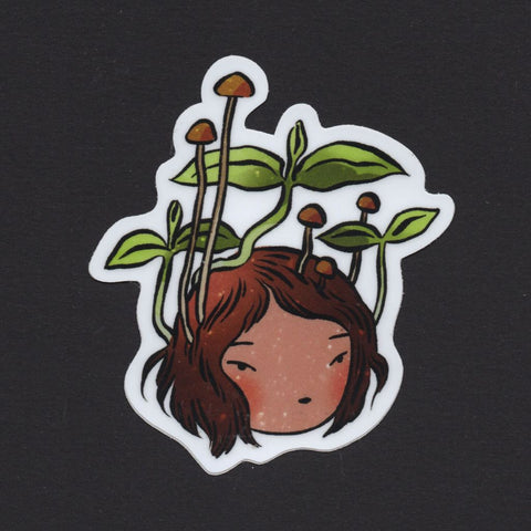 Sprout Little Seedling Girl Sticker