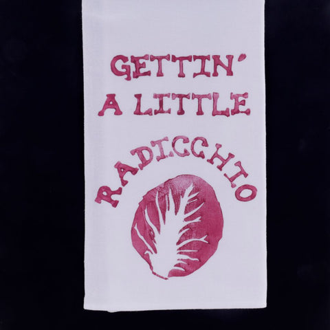 Radicchio - Hand Printed Kitchen Towel