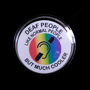 Deaf People - Pinback Button