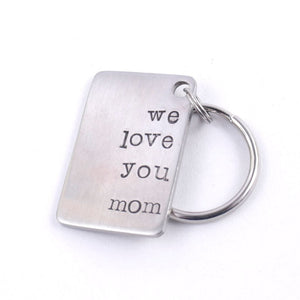 we love you mom Stainless Steel Key Fob