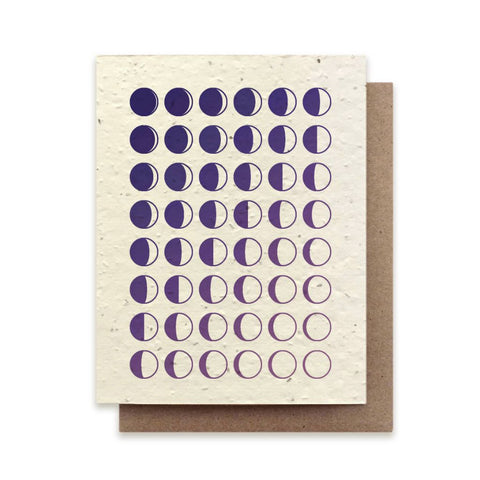 Phases of the Moon - Plantable Wildflower Birthday Card