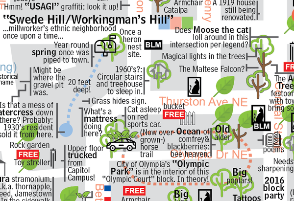 Psychogeographic Walking Map  (NE Neighborhoods)