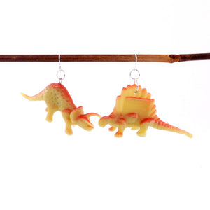 Toy Yellow Dinosaur Novelty Earrings