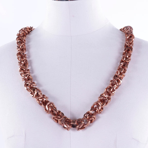 Byzantine Weave Copper Wire Necklace
