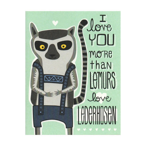 Lemur Love Greeting Card
