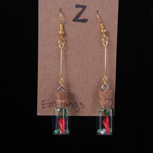 Pickled Peppers Dangle Earrings