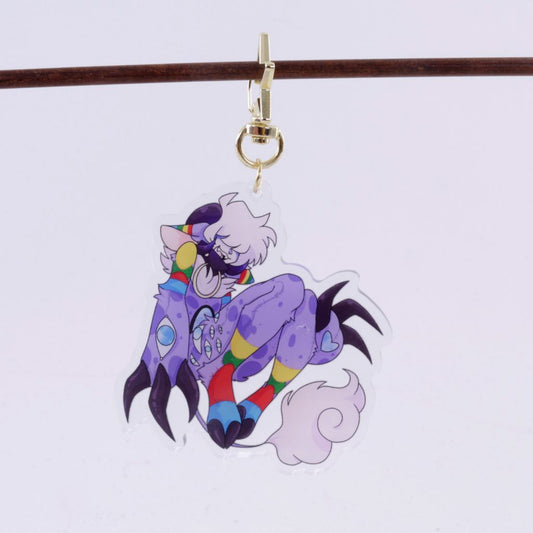 Jigsaw - Purple Goat Keychain