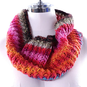 Infinity Scarf - Hand Knit - Multi-colors