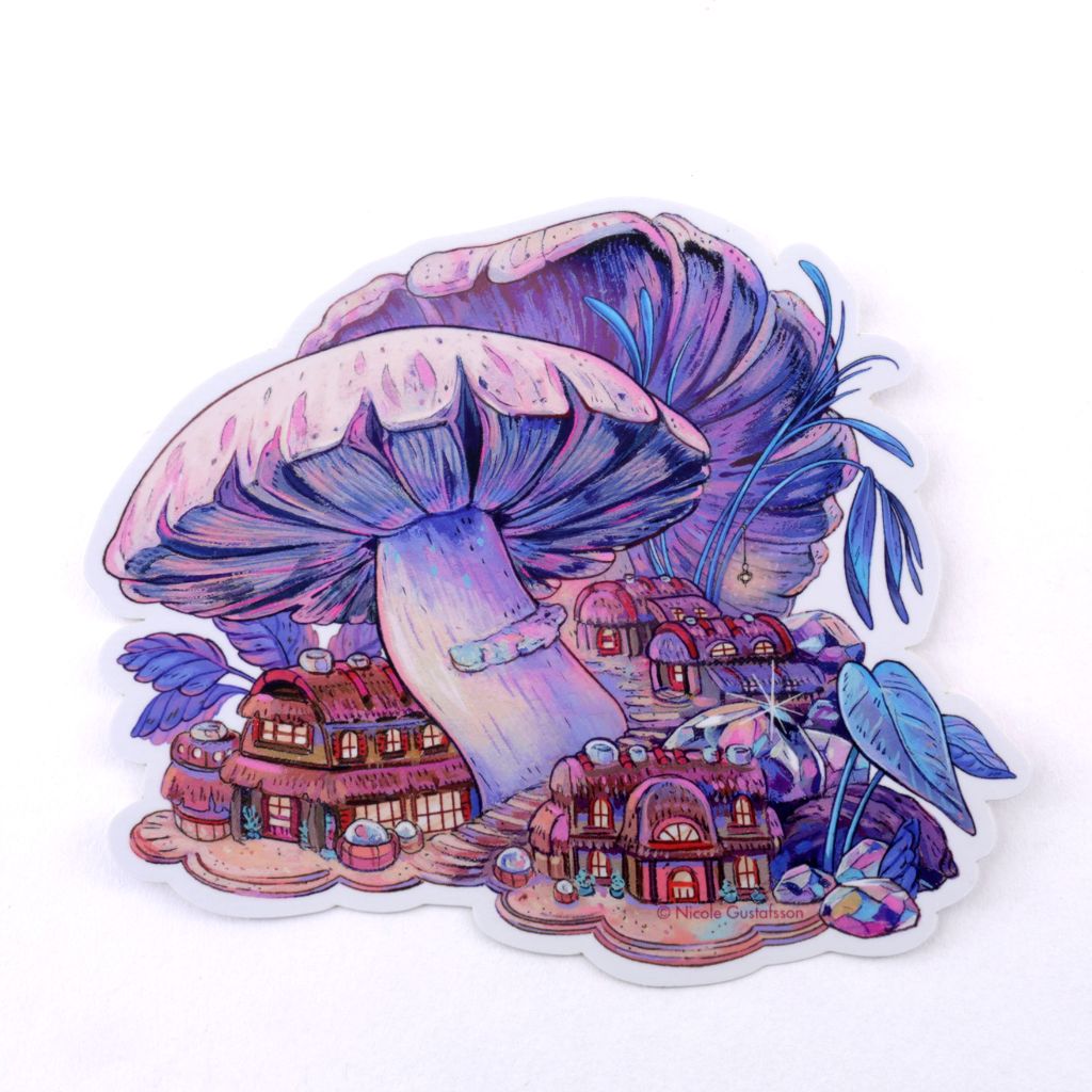 Metallic Mushroom Grove Sticker