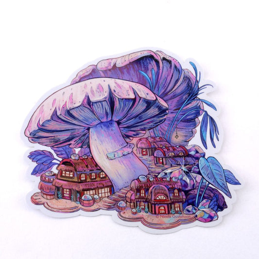 Metallic Mushroom Grove Sticker