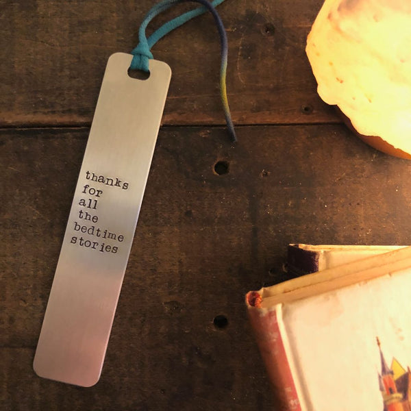 Storybook Hand Stamped Aluminum Bookmark