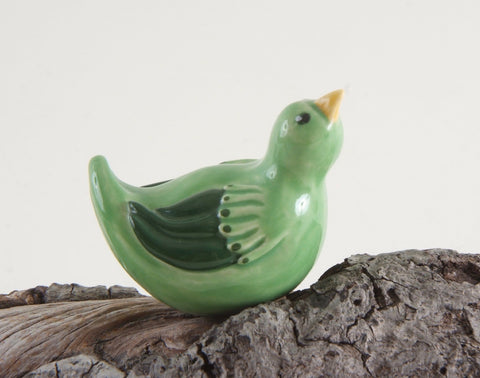 Green Porcelain Bird