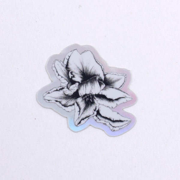 Tipsy Tulips mini Hologram Flower Sticker