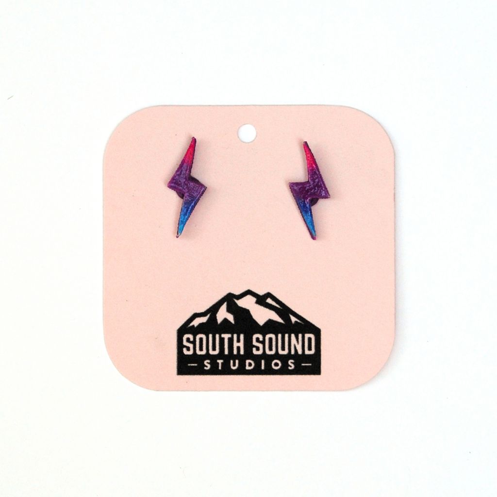 Lightning Bolt Stud Earrings