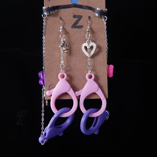 Punk Princess Cuff Dangle Earrings