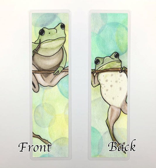 Hanging Out Bookmark with Frogs