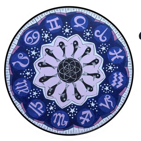 Large Age of Pisces Zodiac Sticker