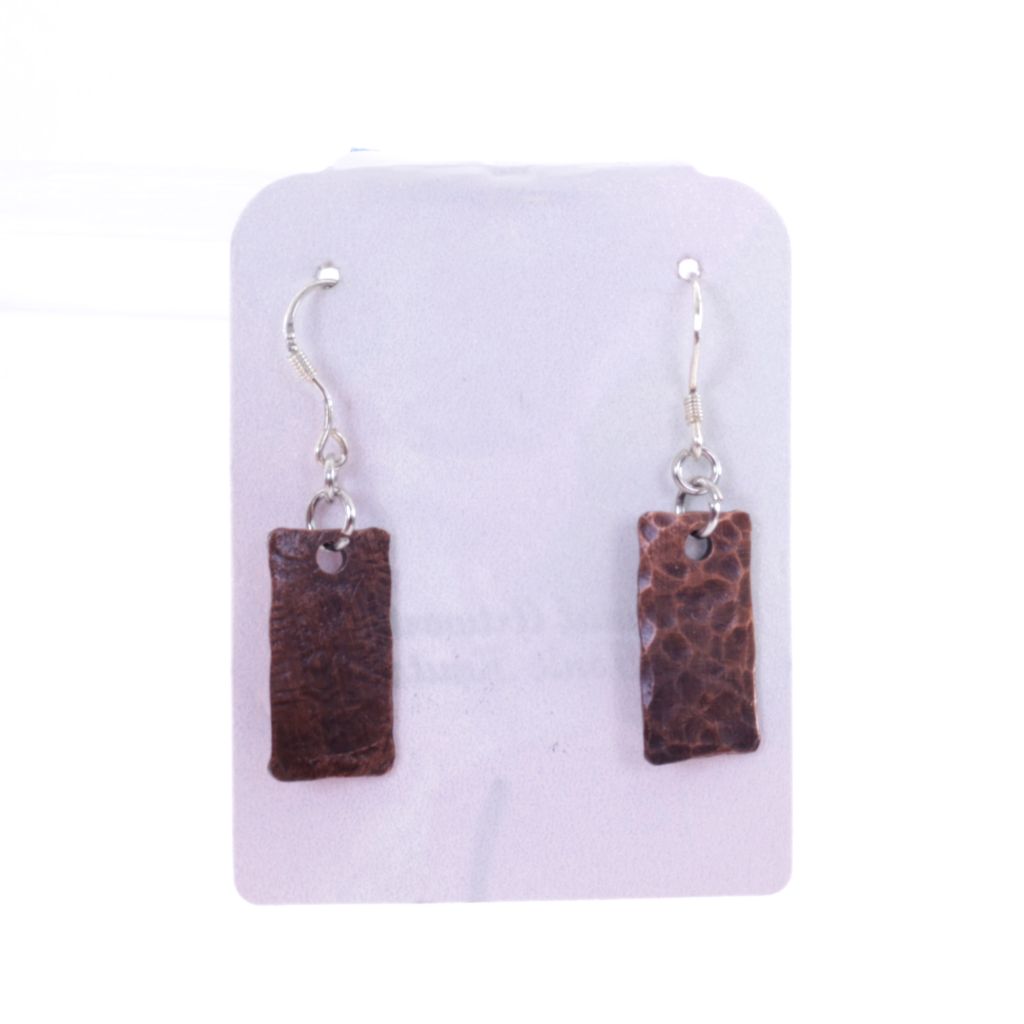 Hammered Copper Earrings