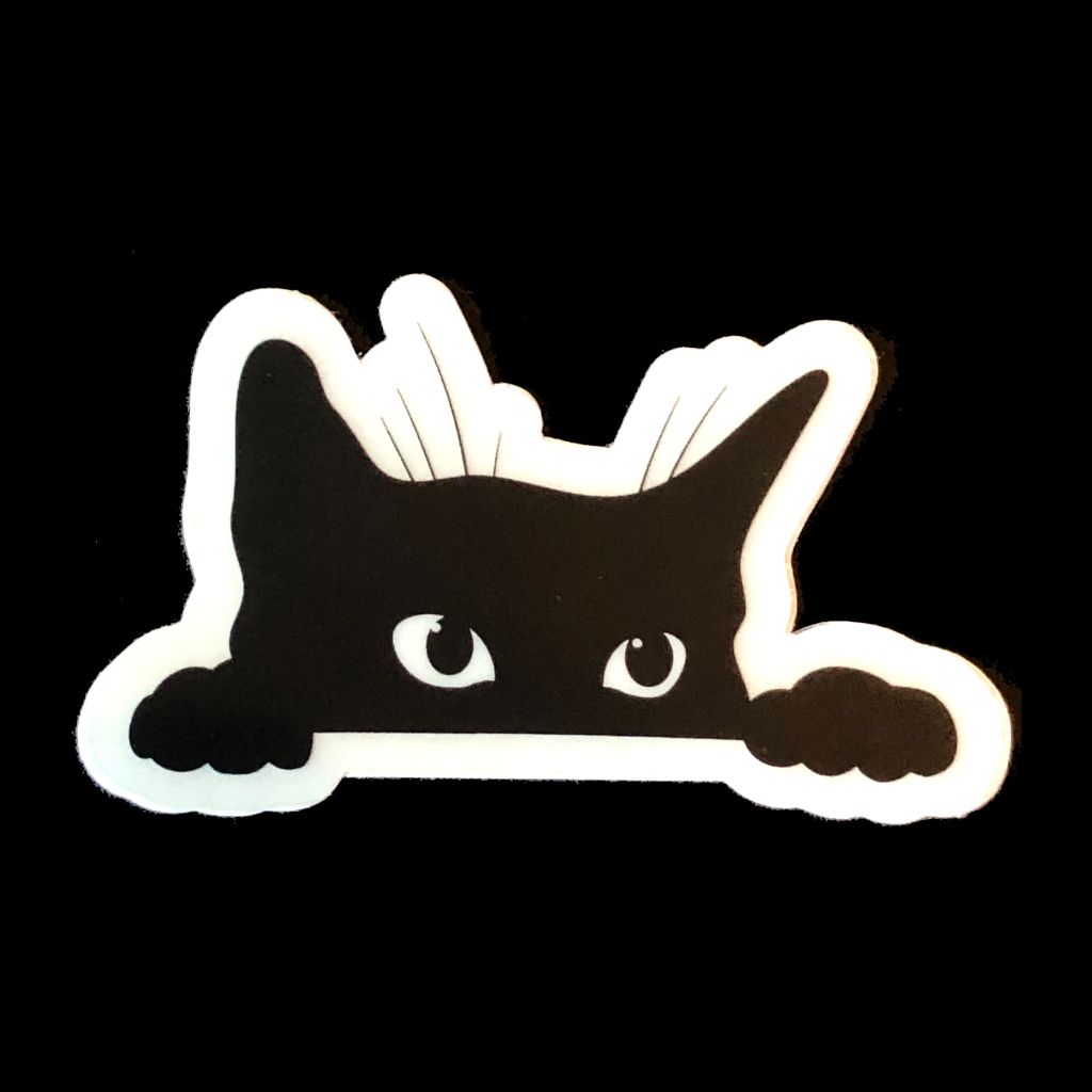 Sneaky Kitty Clear Sticker