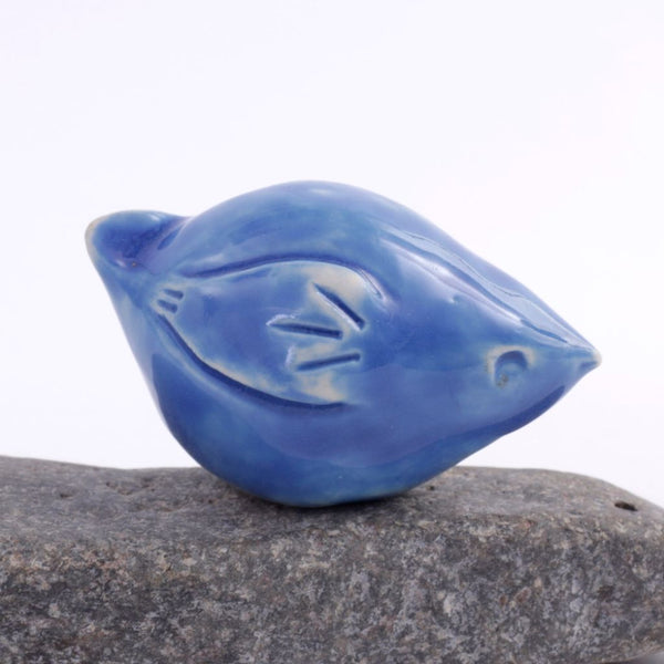 Porcelain Blue Bird Sculpture