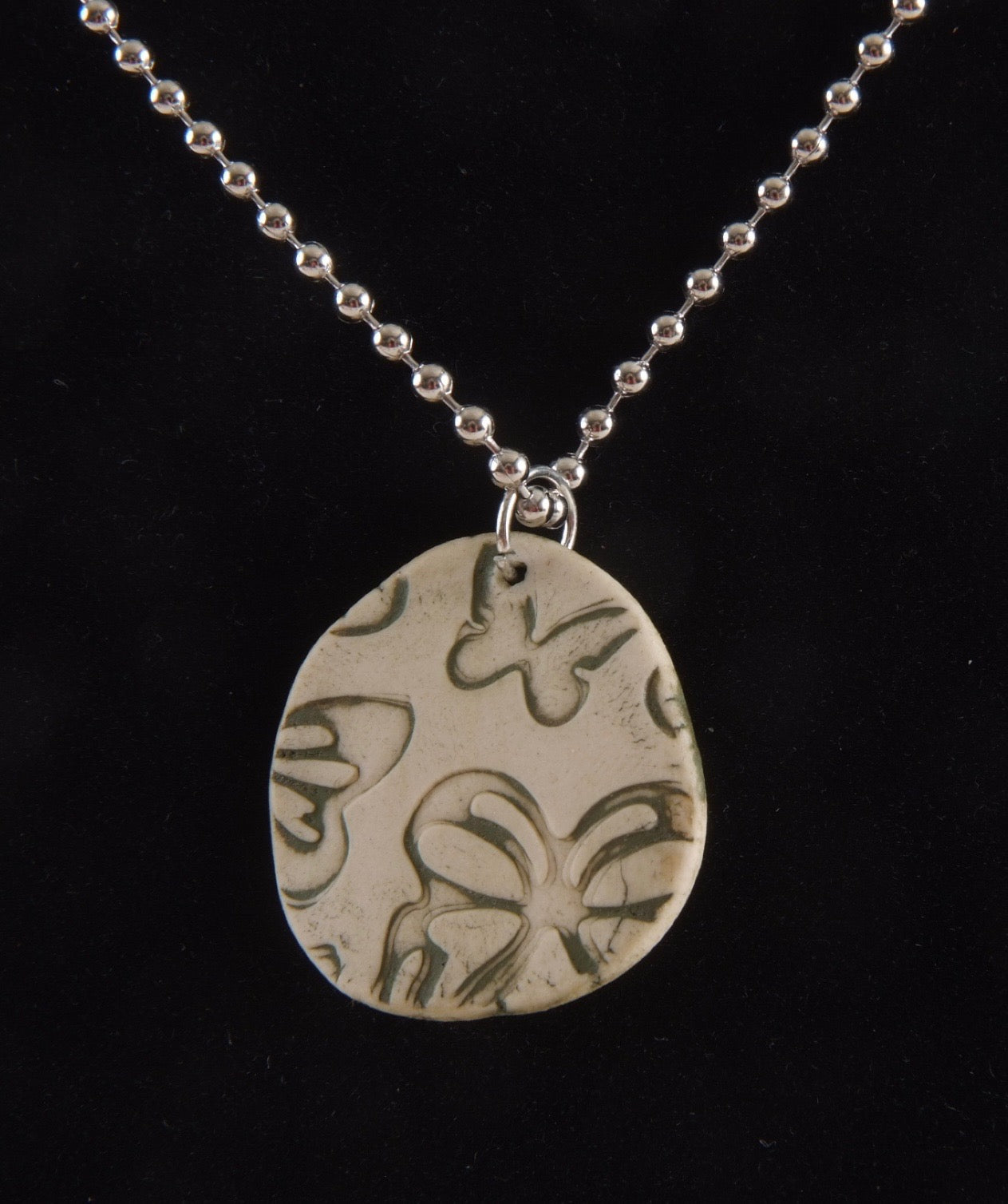 Butterfly Ceramic Pendant Necklace