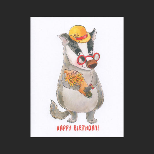 Badger Birthday Card