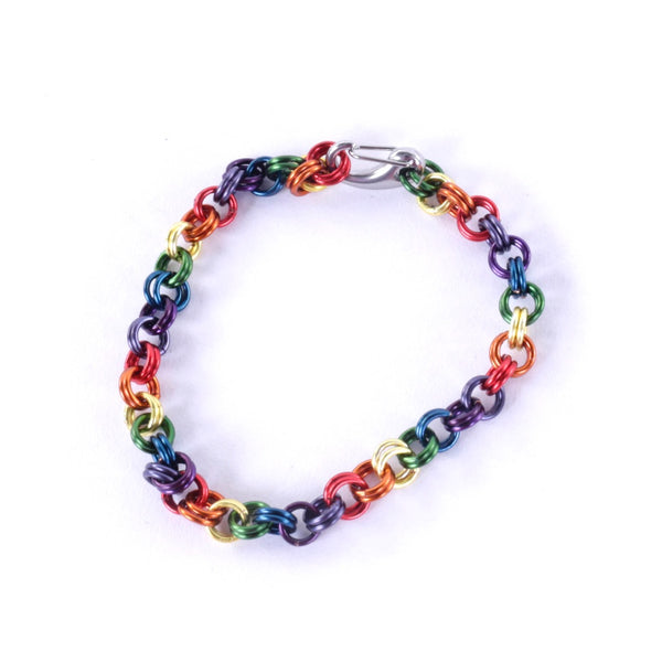 Rainbow 2 x 2 Links Copper Wire Bracelet
