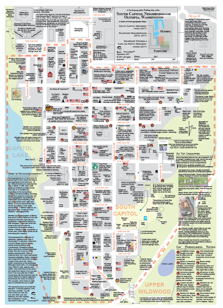 All eight psychogeographic maps