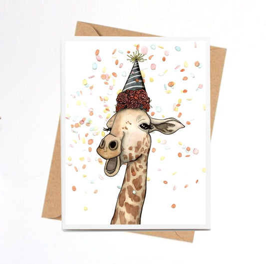 Giraffe Celebration - Greeting Card