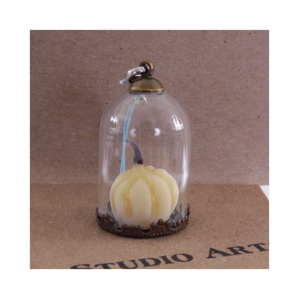 Glass Pumpkin Garden Keychain