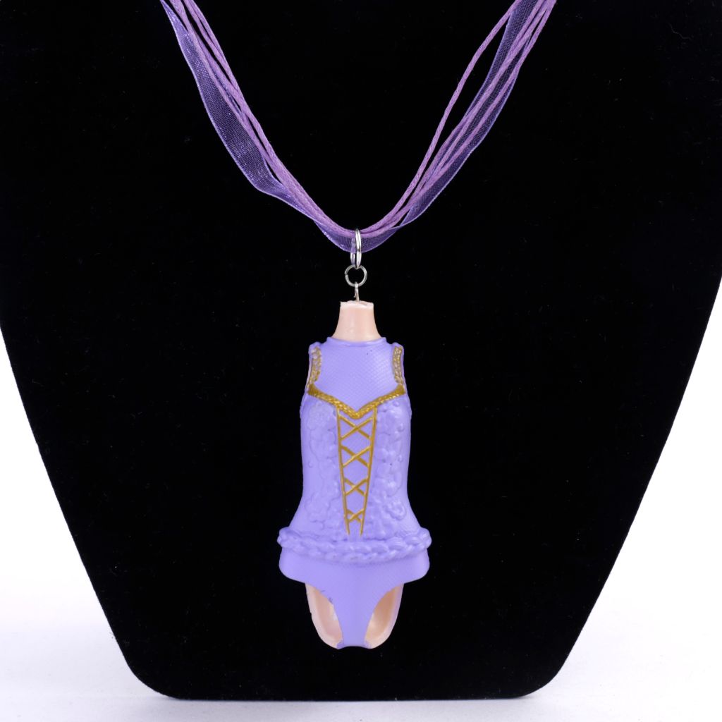 Purple Torso Body Part Necklace