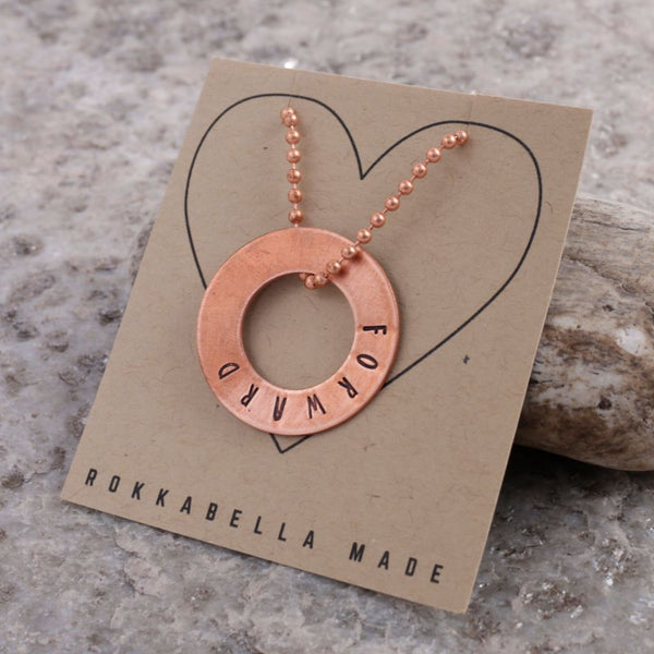 Positive Message Necklace Copper