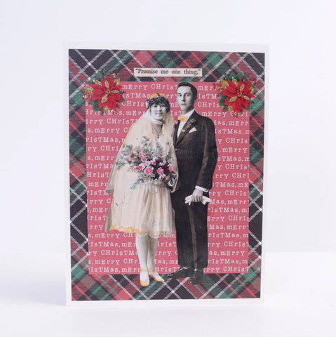 Vintage Wedding Couple Holiday Card