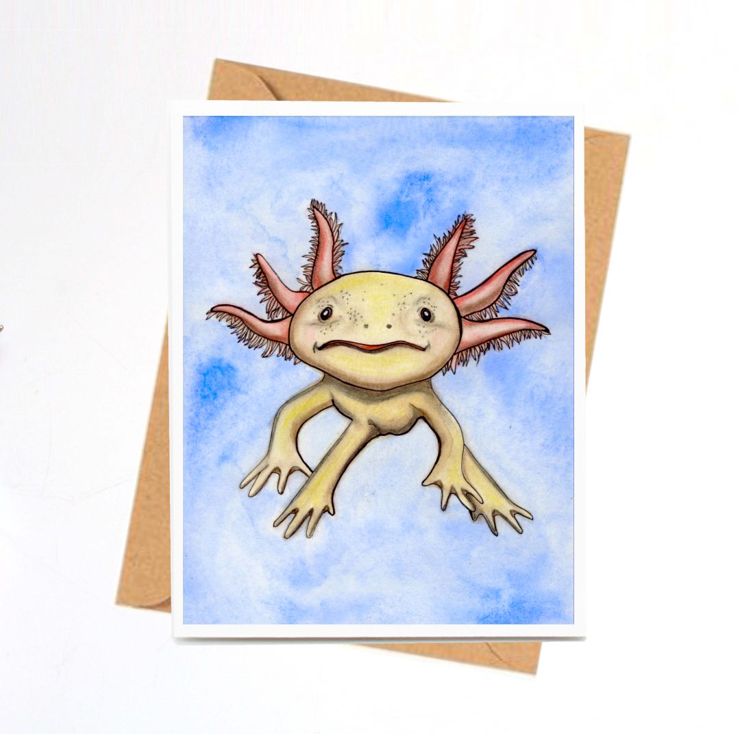 Axolotl Cutie Note Card