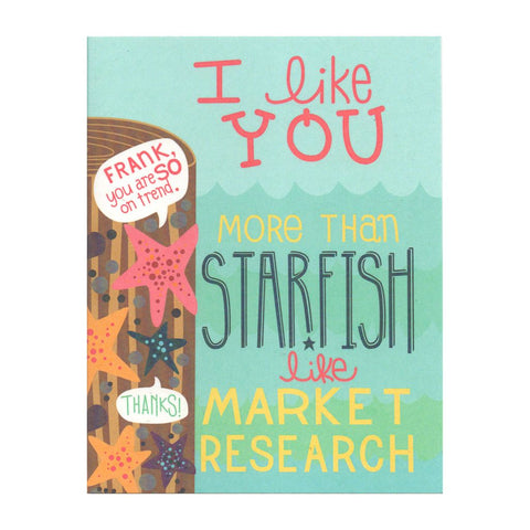 I Like You - Starfish Greeting Card