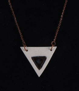 Black Triangle Porcelain Necklace