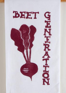 Beet Hand Printed Dishtowel