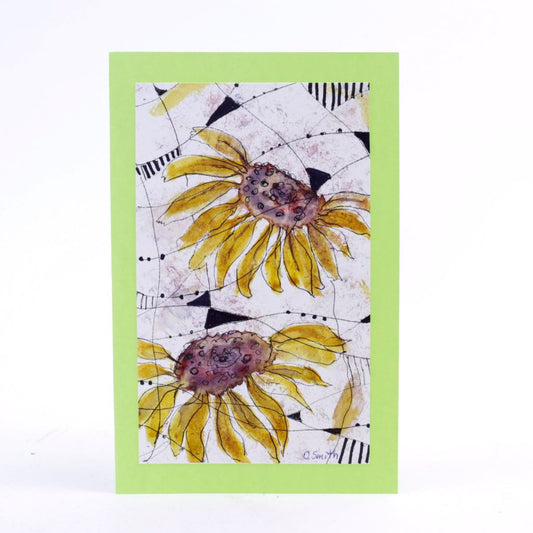 Sunflowers Original Watercolor & Pen Card