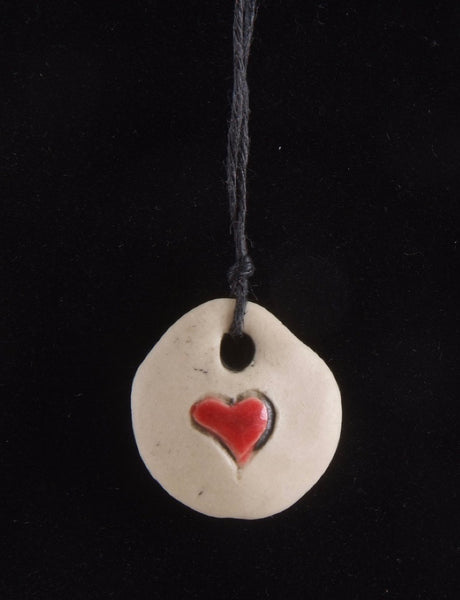 Heart/Love Ceramic Pendant Necklace