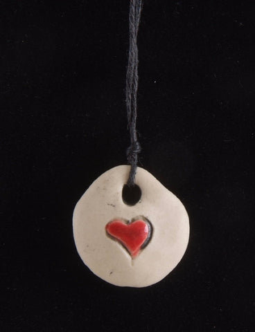 Heart/Love Ceramic Pendant Necklace