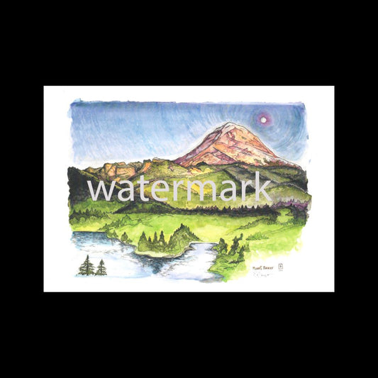 Mount Rainer Fine Art Card