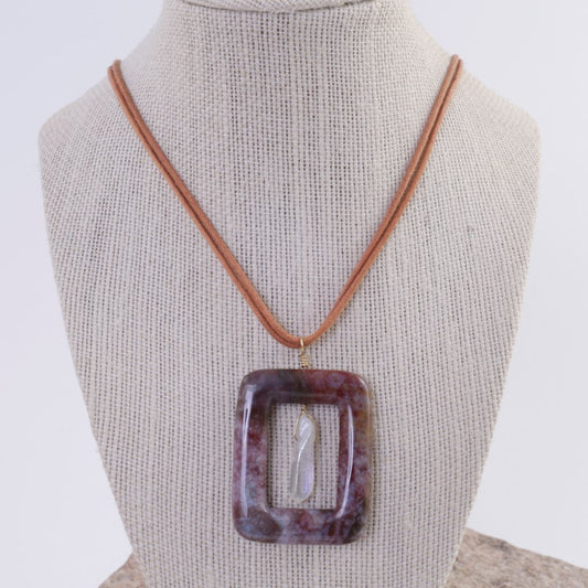 Agate and Quartz Necklace