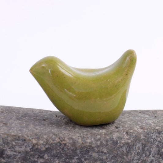 Itty Bitty Chartreuse Porcelain Bird